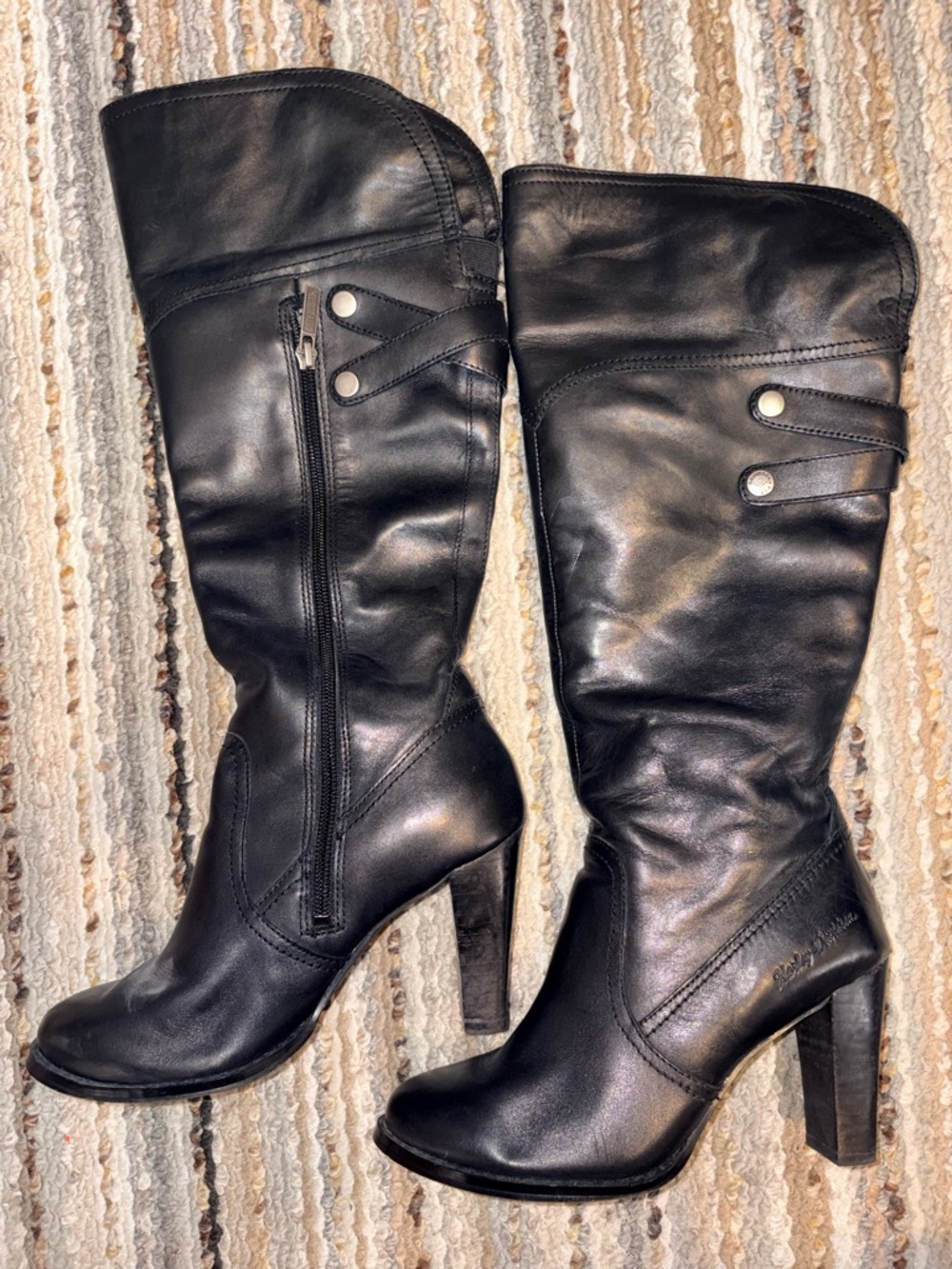 Harley-Davidson "Lonna" Leather Heeled Boots - Size 6.5